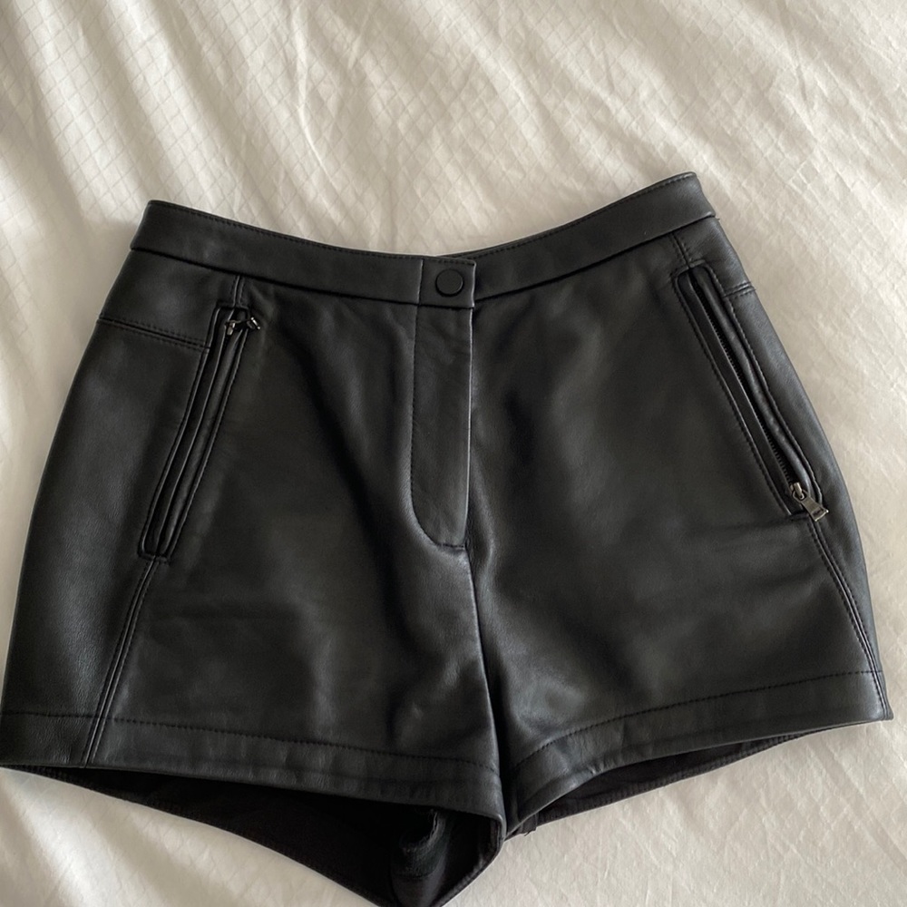 Bcbg shorts leather